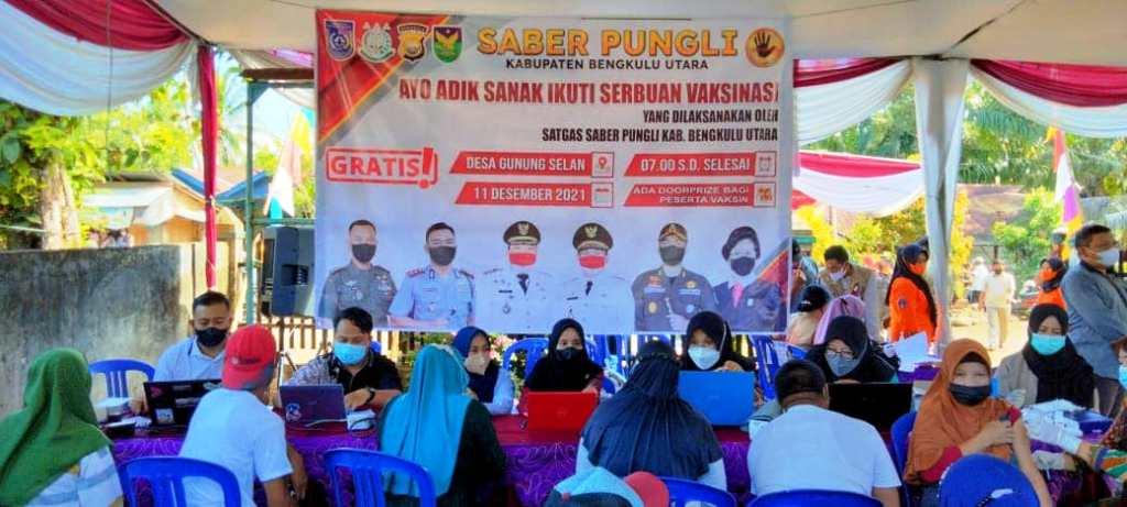 Serbuan Vaksinasi Satgas Saber Pungli Kabupaten Bengkulu Utara