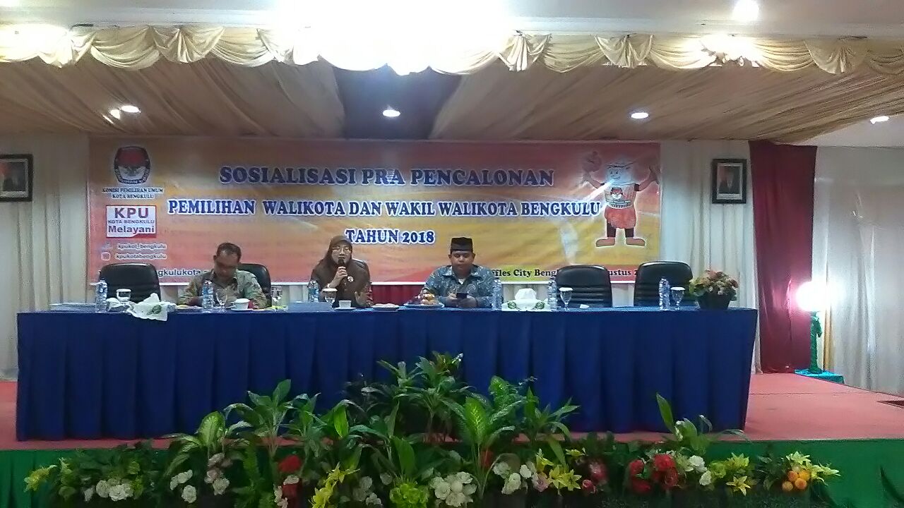 KPU Kota Bengkulu menggelar sosialisasi pra pencalonan