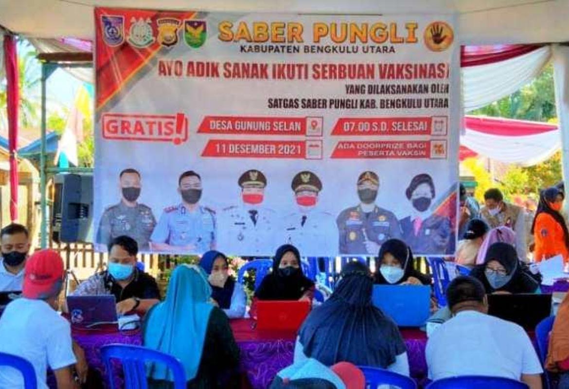 Serbuan Vaksinasi Satgas Saber Pungli Kabupaten Bengkulu Utara